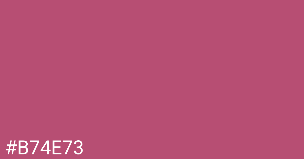 Hex color #b74e73 graphic