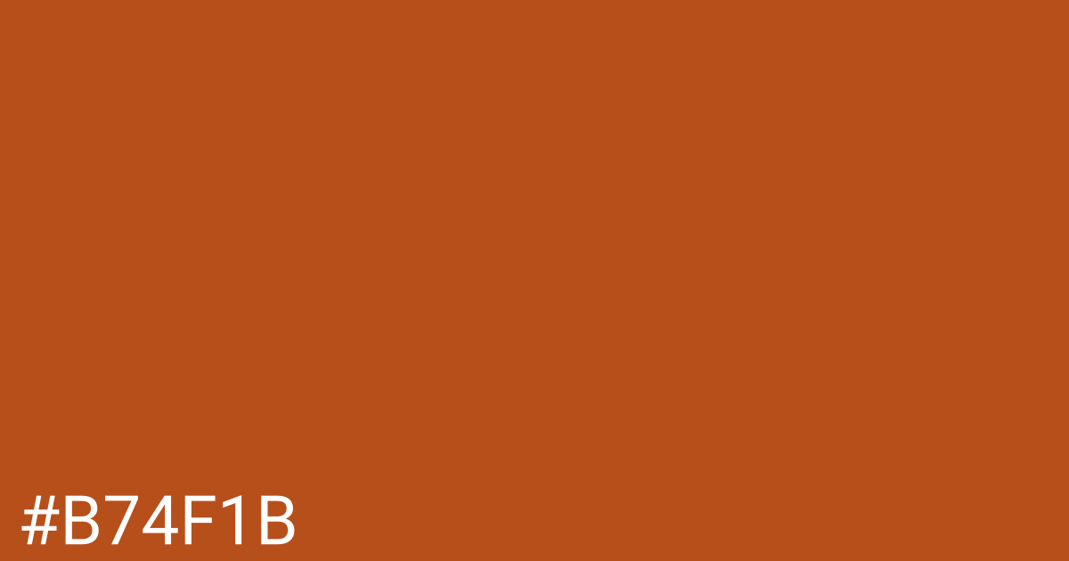 Hex color #b74f1b graphic