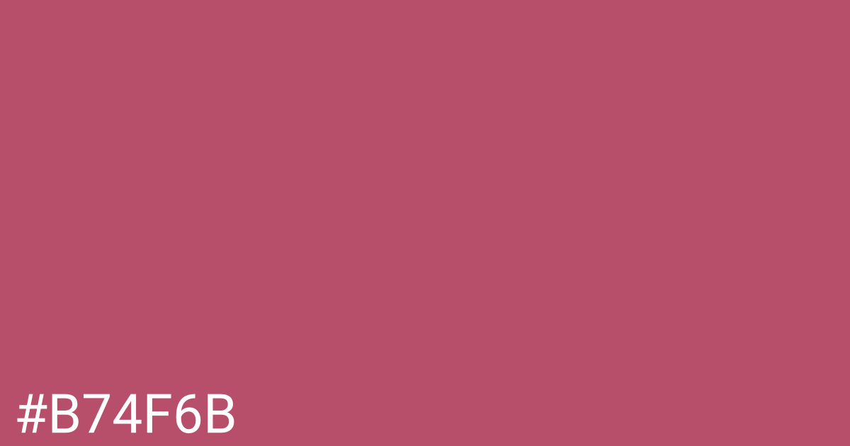 Hex color #b74f6b graphic