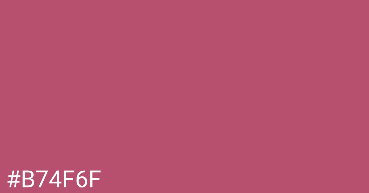 Hex color #b74f6f graphic