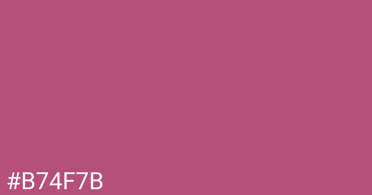 Hex color #b74f7b graphic