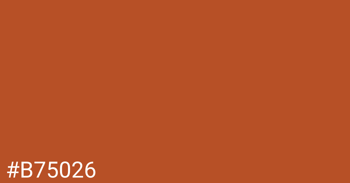 Hex color #b75026 graphic