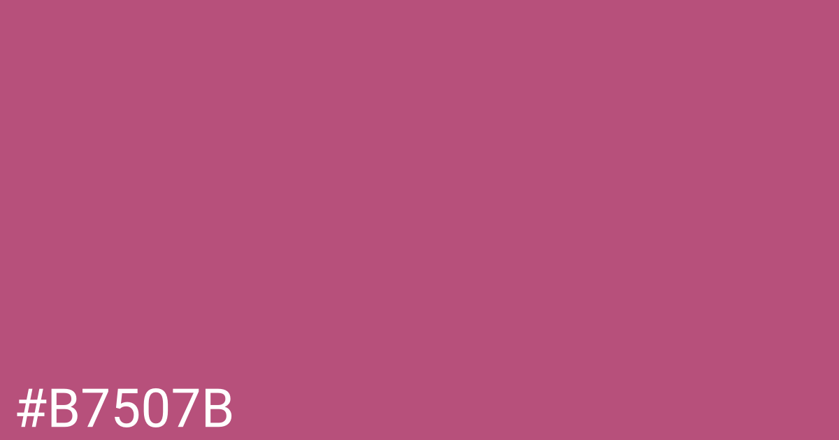 Hex color #b7507b graphic