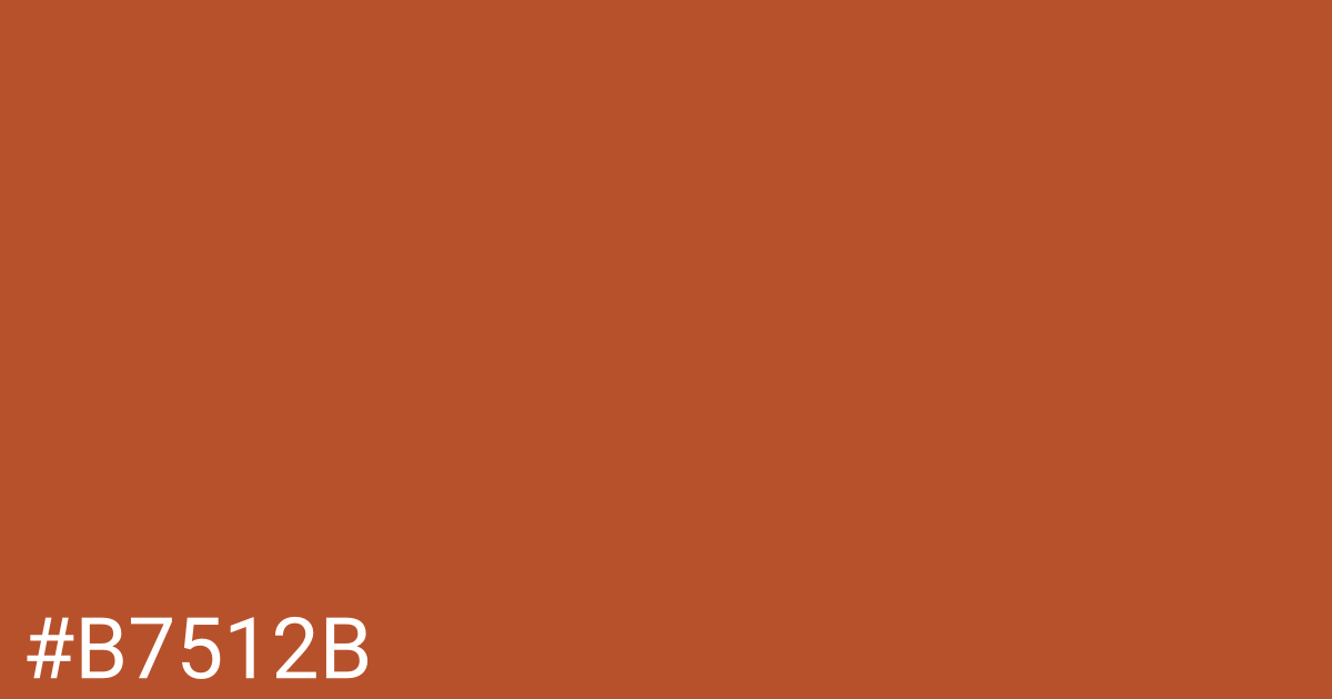 Hex color #b7512b graphic