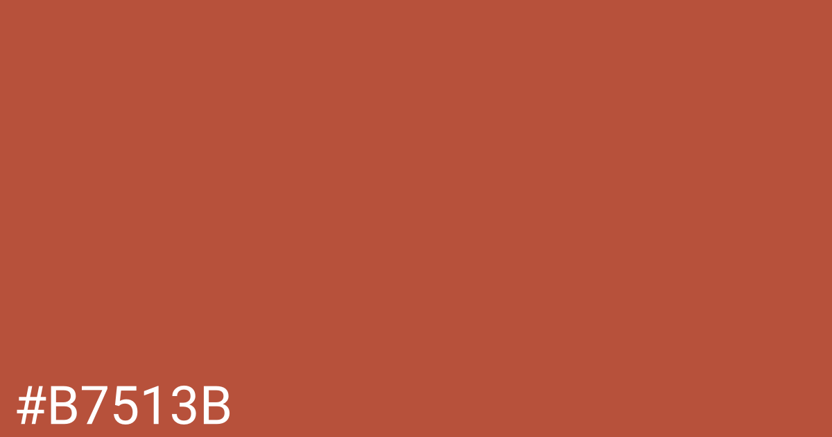 Hex color #b7513b graphic