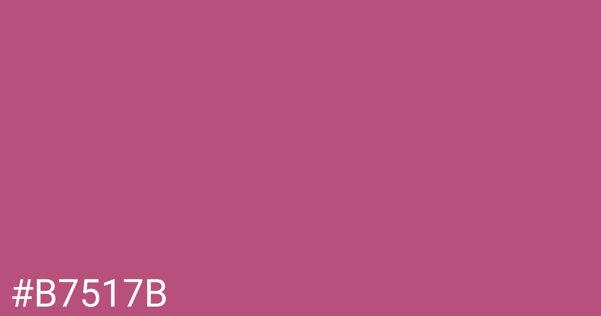 Hex color #b7517b graphic