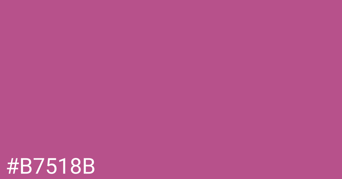 Hex color #b7518b graphic