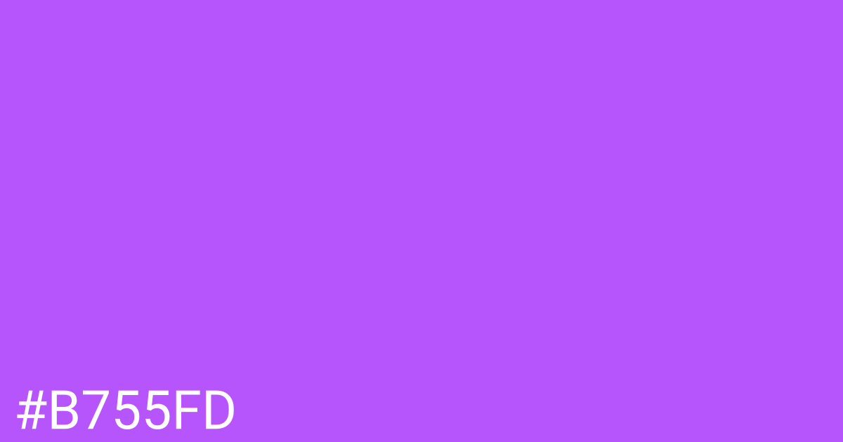Hex color #b755fd graphic