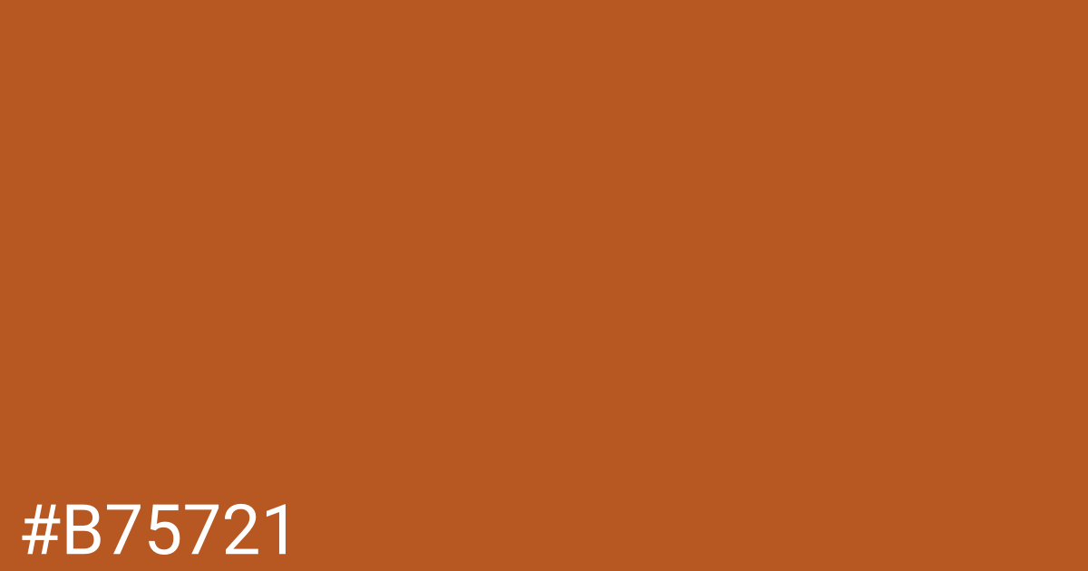 Hex color #b75721 graphic