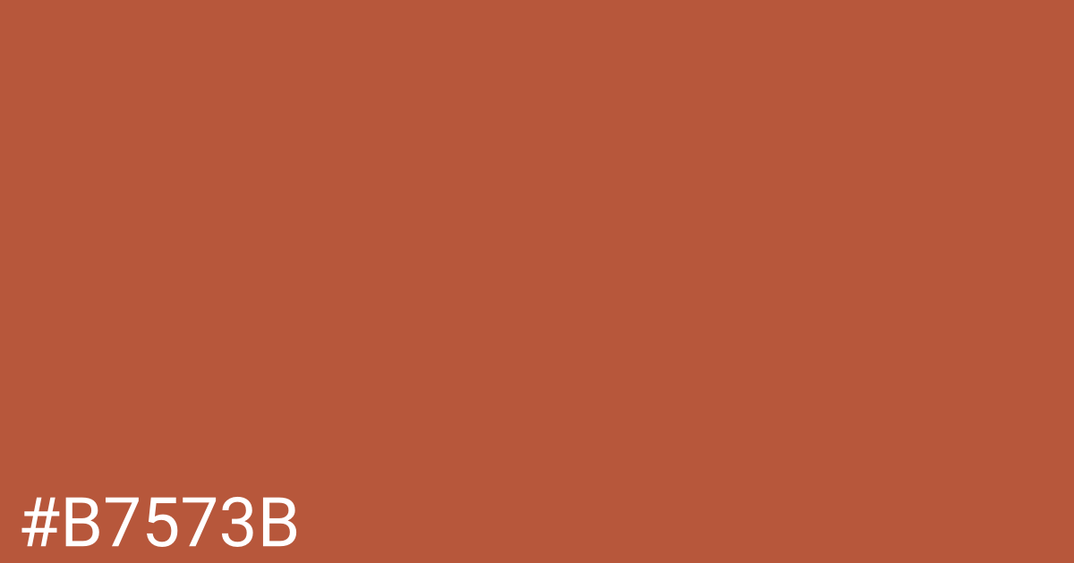 Hex color #b7573b graphic