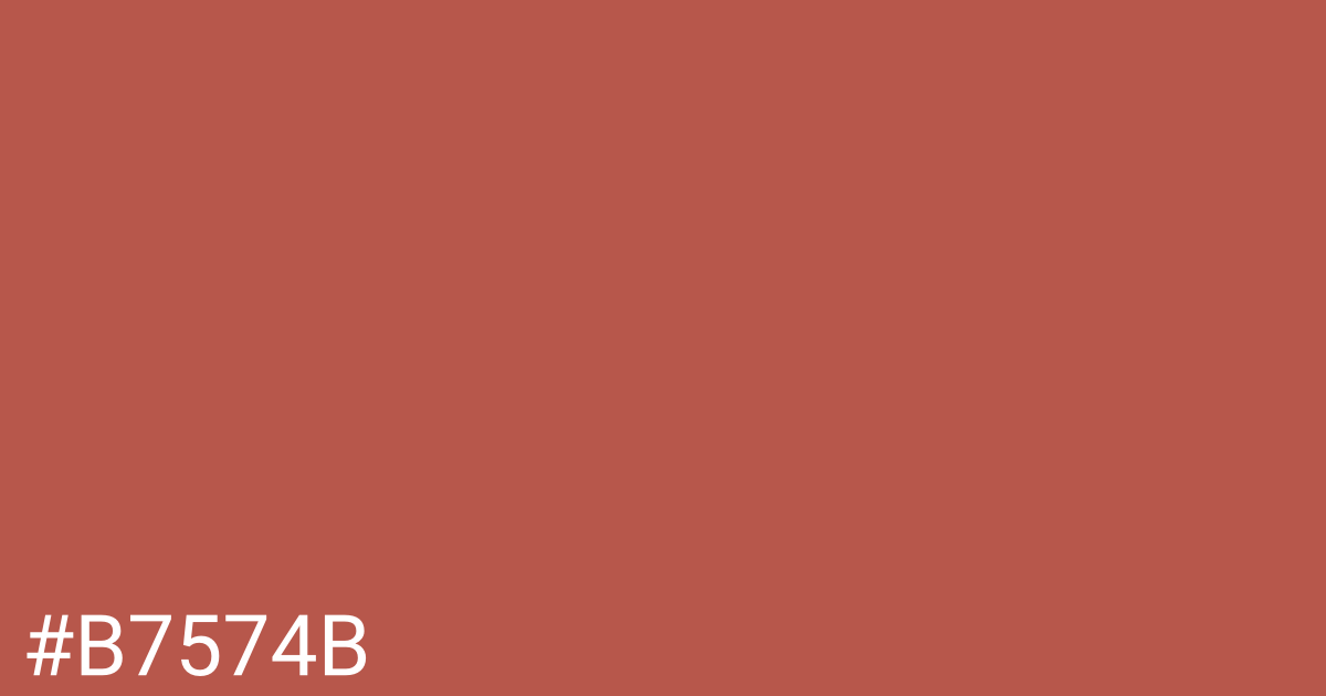 Hex color #b7574b graphic