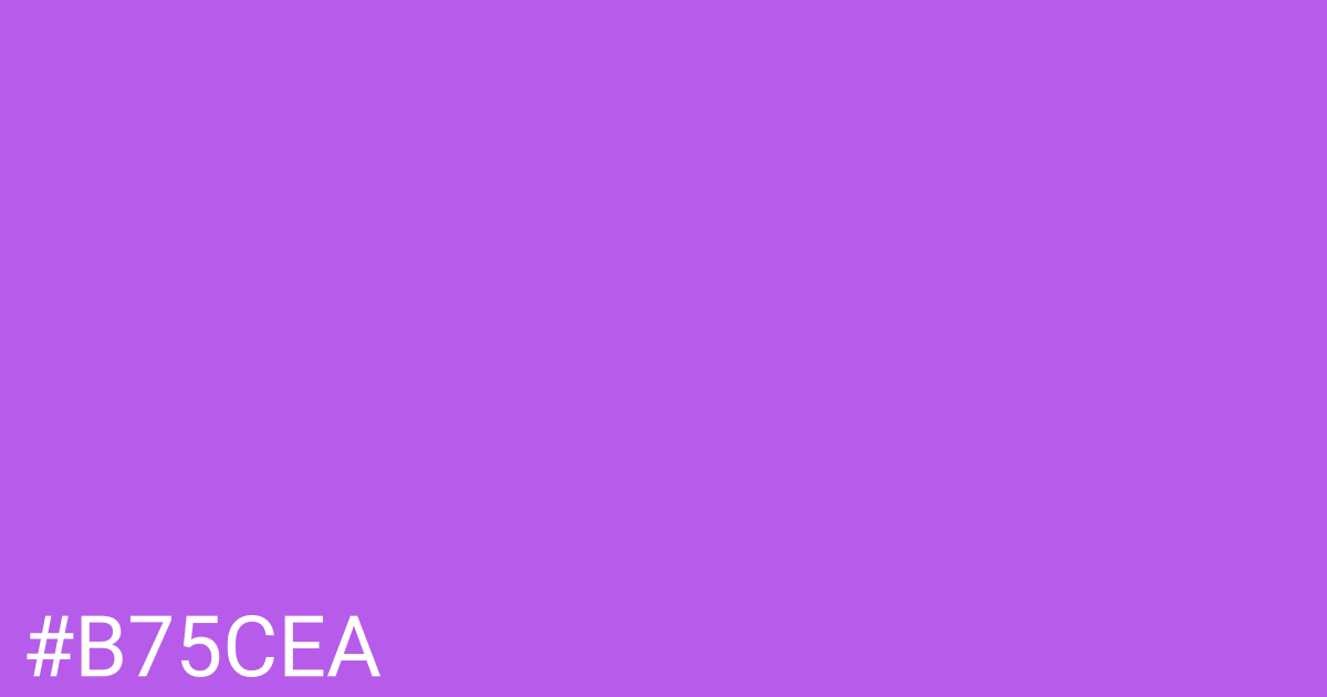 Hex color #b75cea graphic