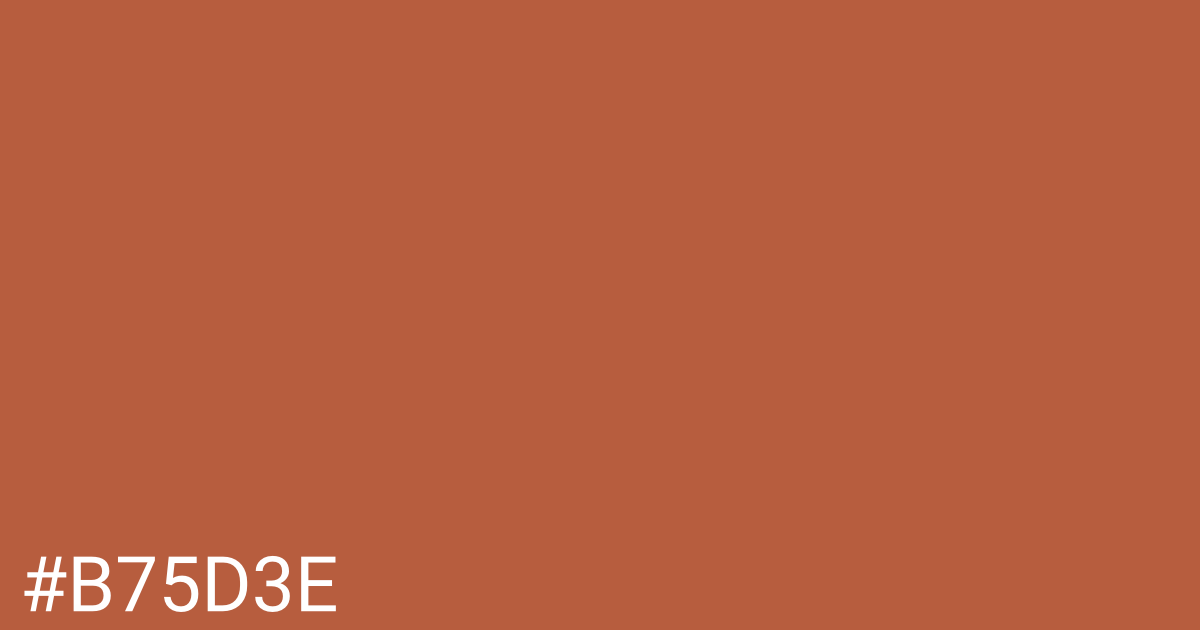 Hex color #b75d3e graphic
