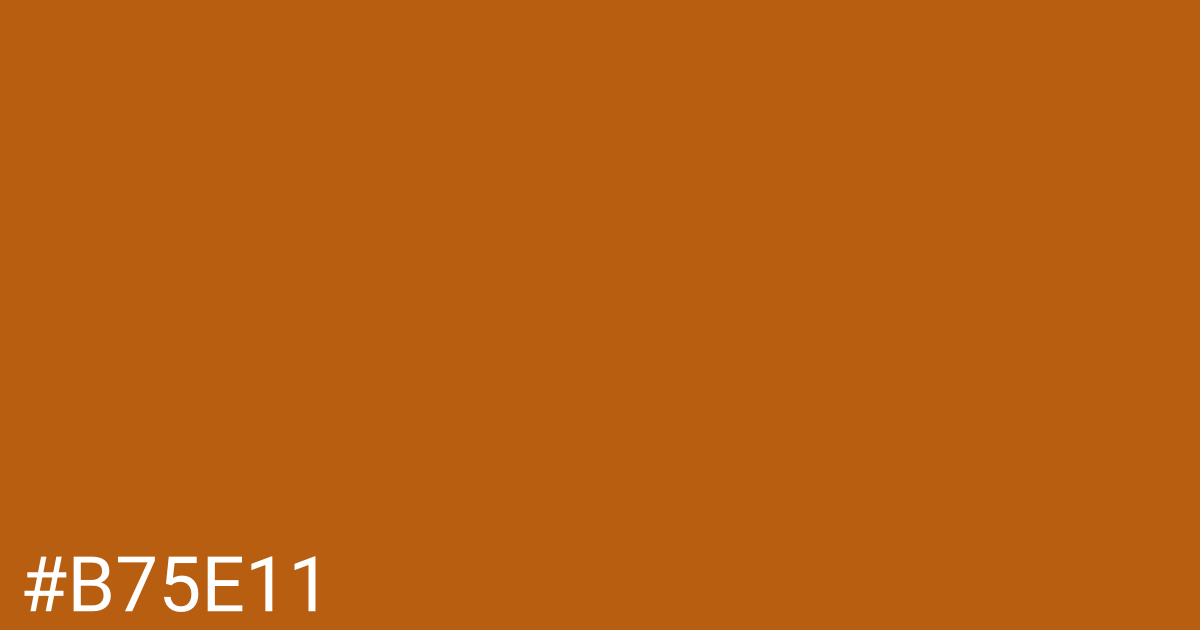 Hex color #b75e11 graphic