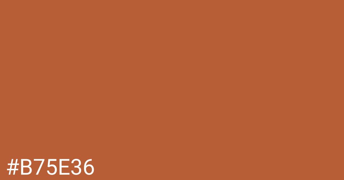 Hex color #b75e36 graphic