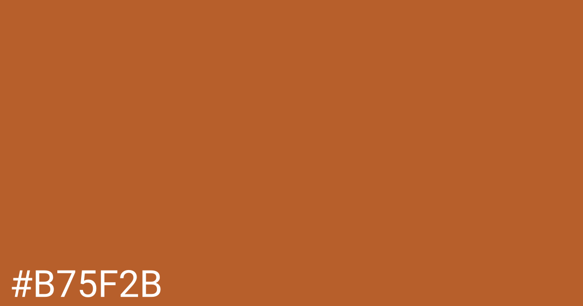 Hex color #b75f2b graphic