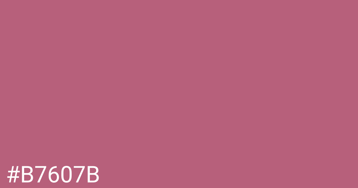 Hex color #b7607b graphic