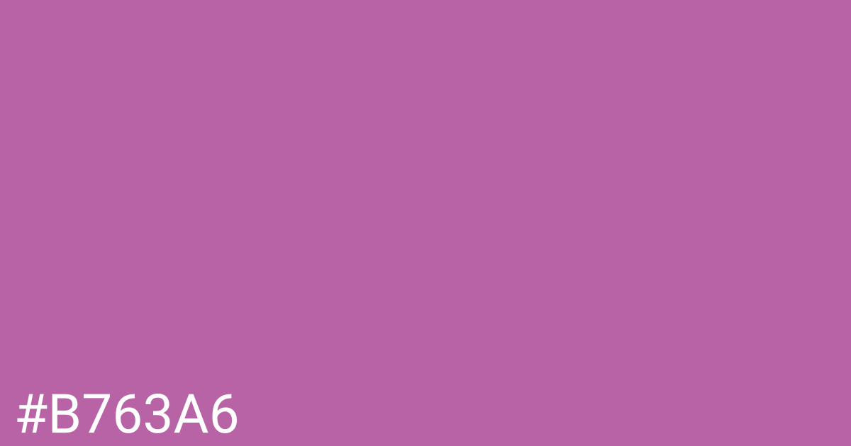 Hex color #b763a6 graphic