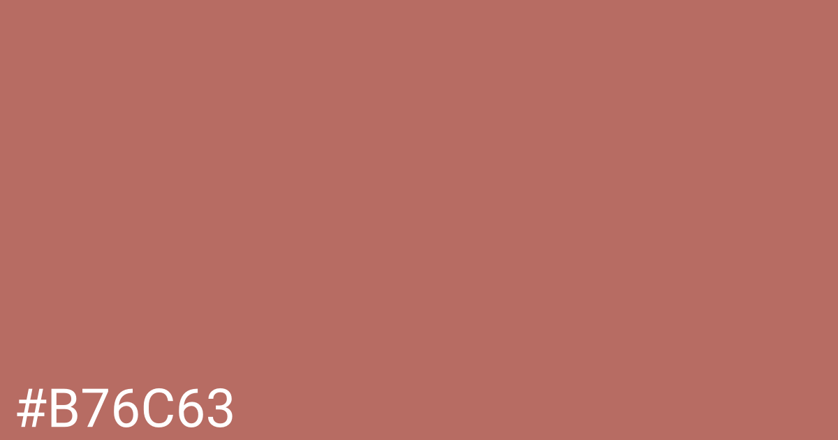 Hex color #b76c63 graphic