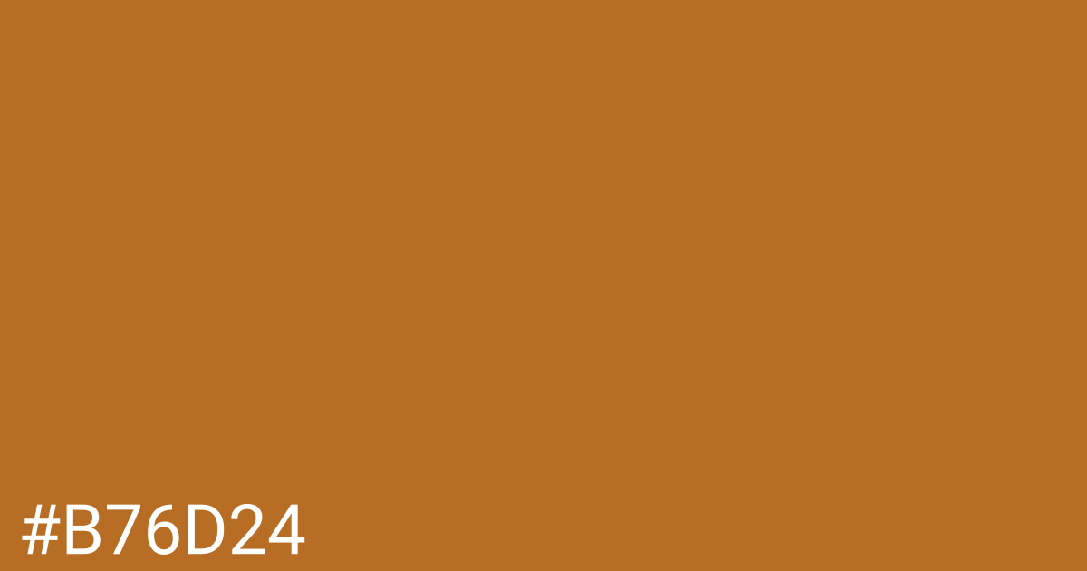 Hex color #b76d24 graphic