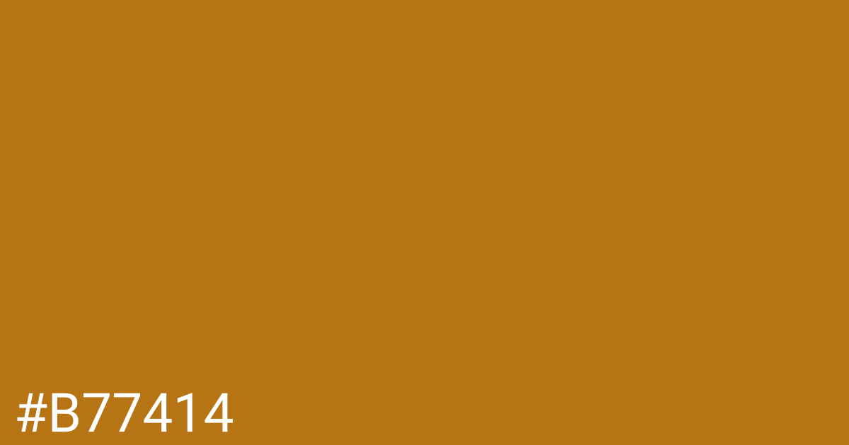 Hex color #b77414 graphic