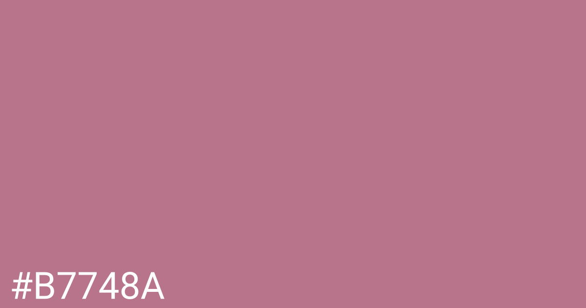 Hex color #b7748a graphic