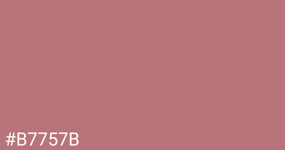 Hex color #b7757b graphic