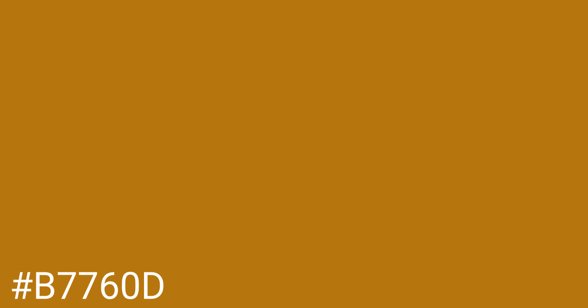 Hex color #b7760d graphic