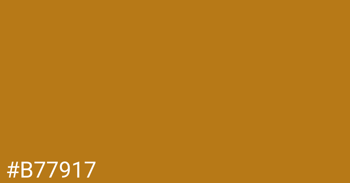 Hex color #b77917 graphic