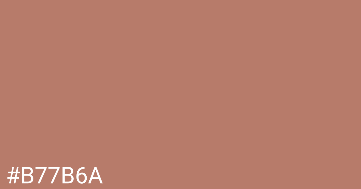 Hex color #b77b6a graphic