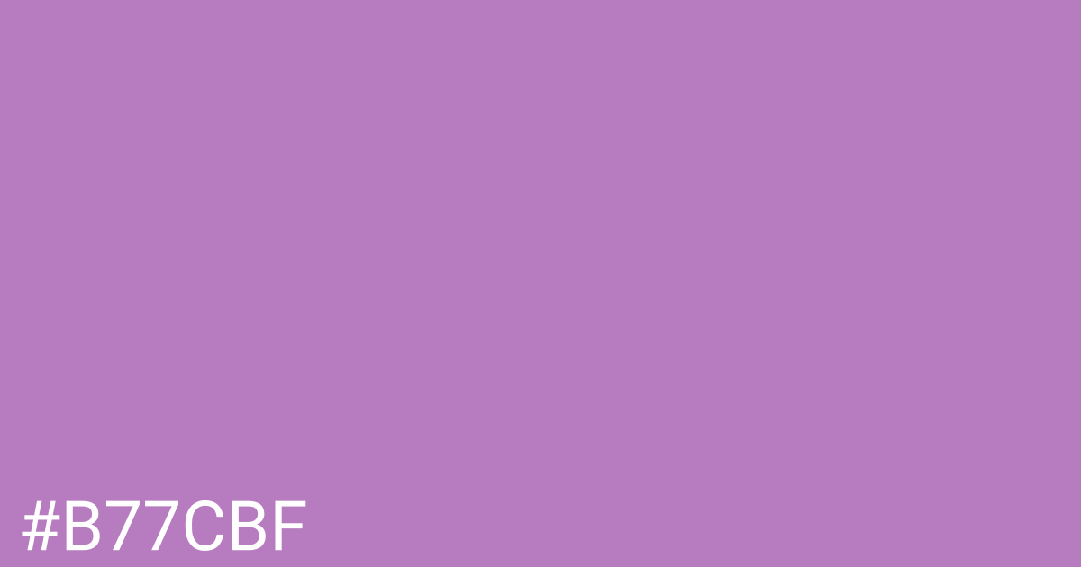 Hex color #b77cbf graphic