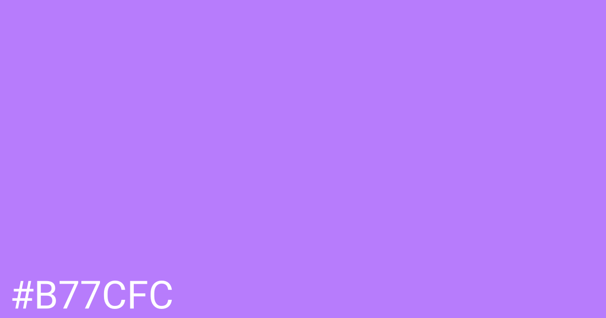 Hex color #b77cfc graphic