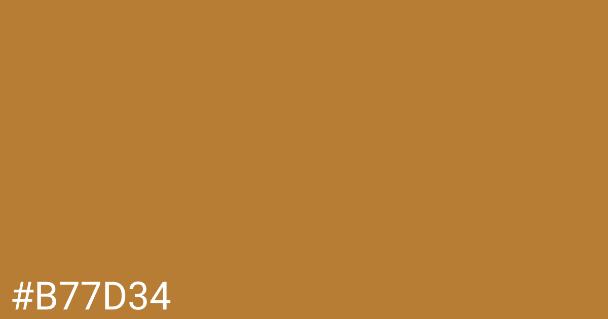 Hex color #b77d34 graphic