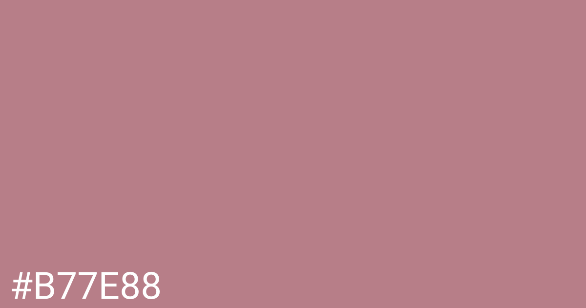 Hex color #b77e88 graphic