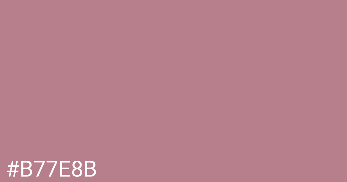 Hex color #b77e8b graphic