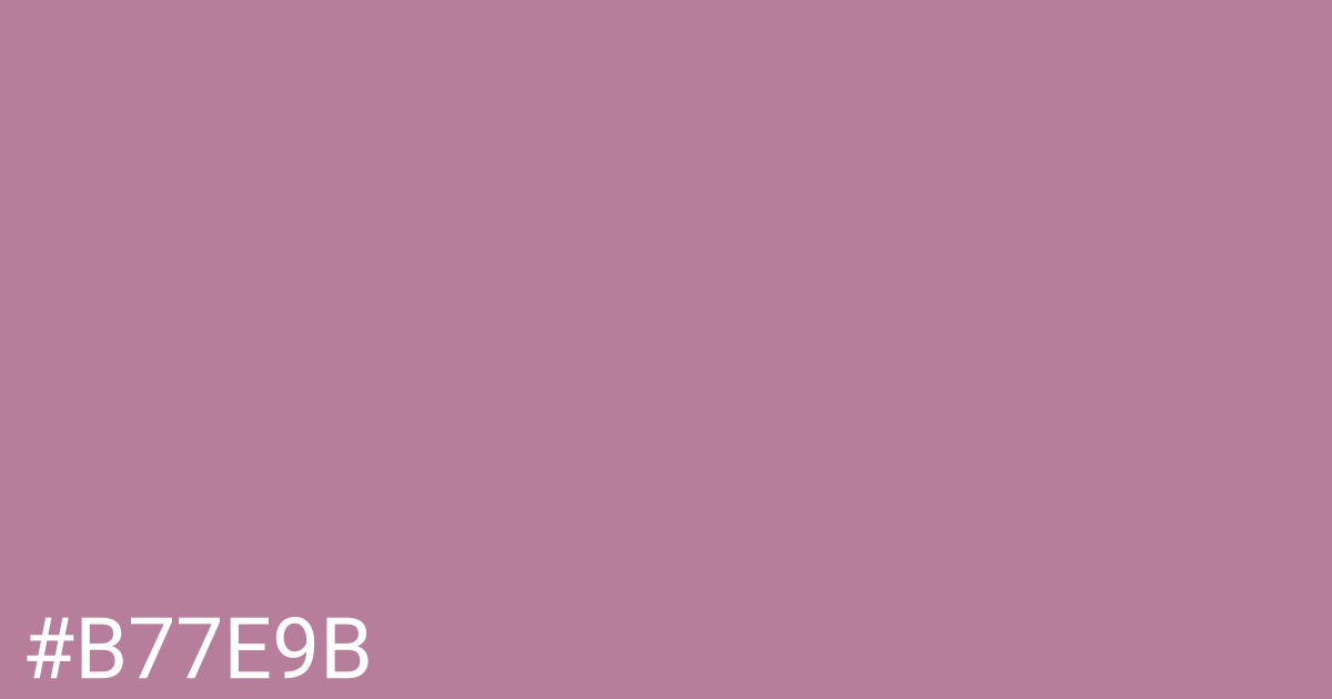 Hex color #b77e9b graphic