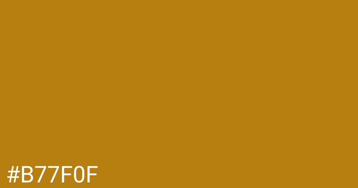 Hex color #b77f0f graphic