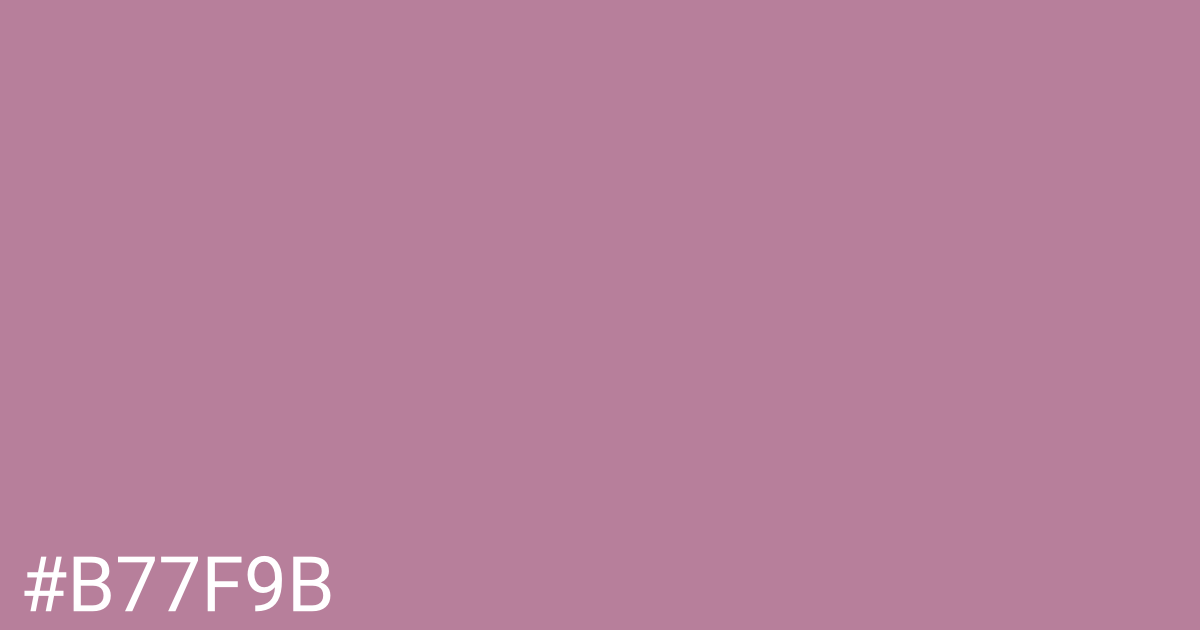 Hex color #b77f9b graphic