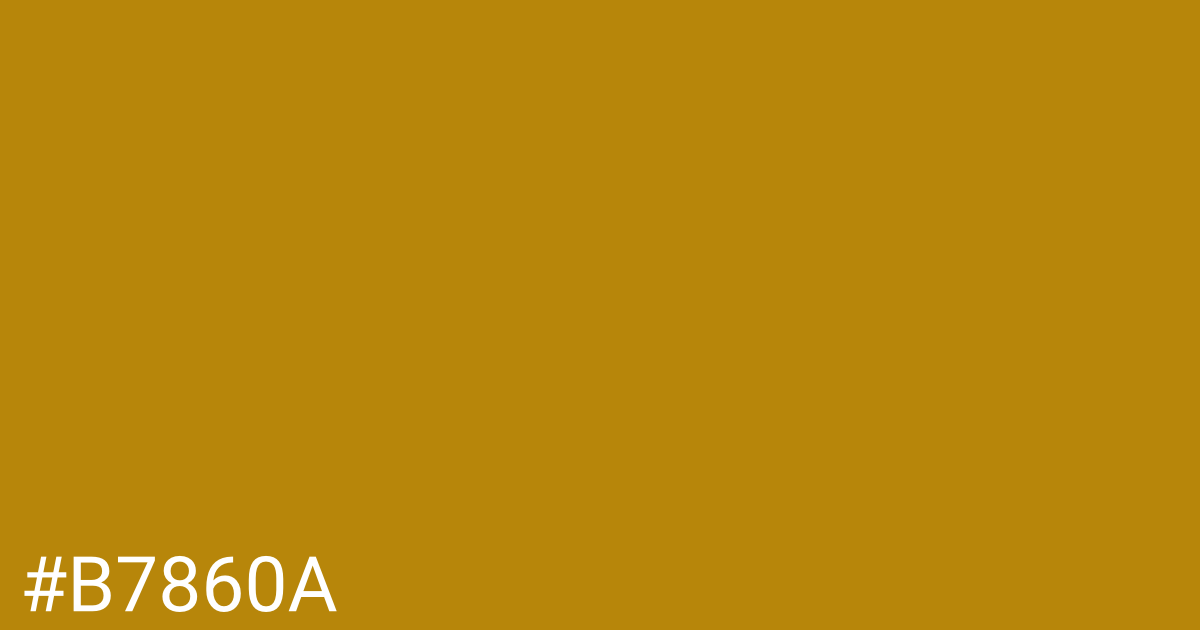 Hex color #b7860a graphic