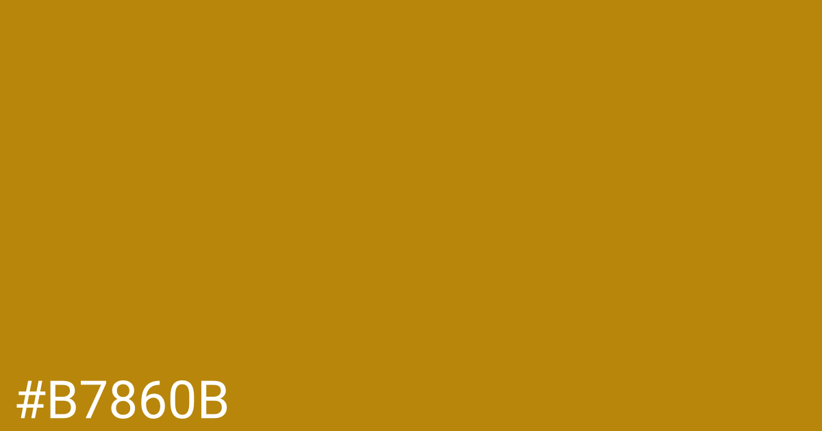 Hex color #b7860b graphic