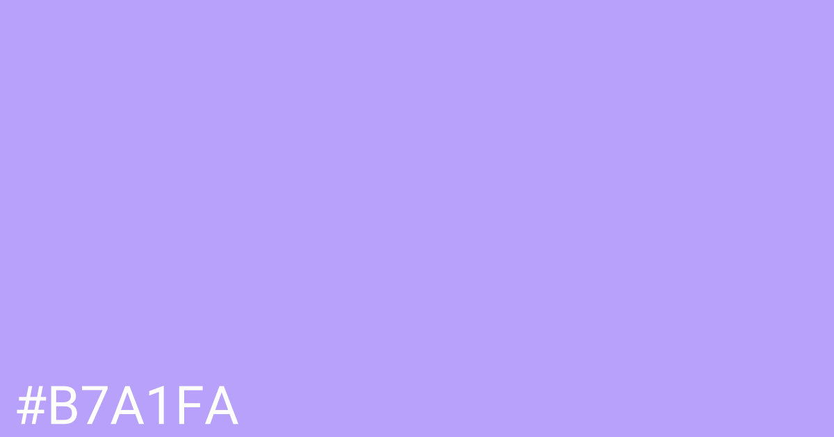 Hex color #b7a1fa graphic