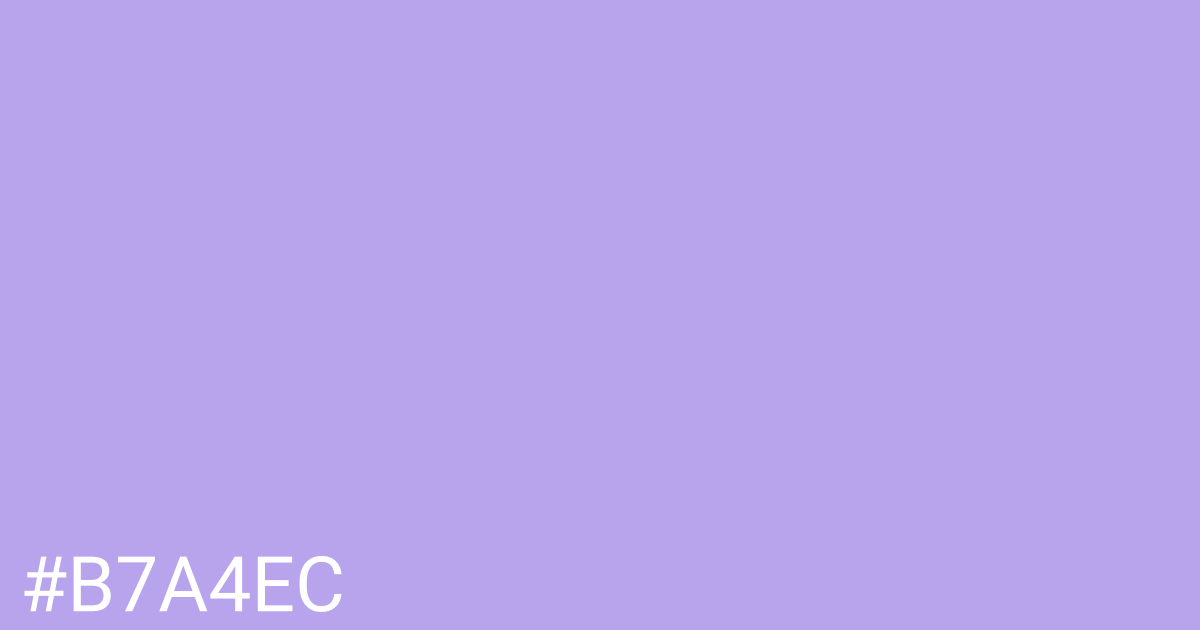 Hex color #b7a4ec graphic