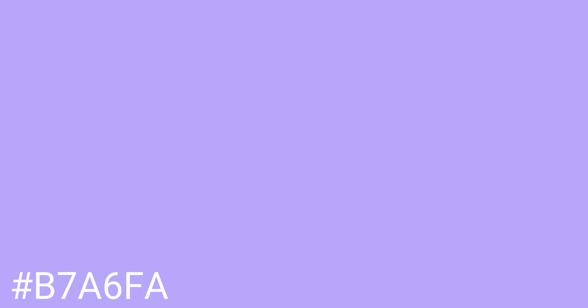 Hex color #b7a6fa graphic