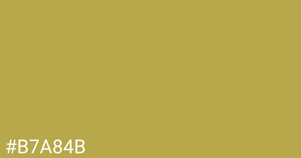 Hex color #b7a84b graphic