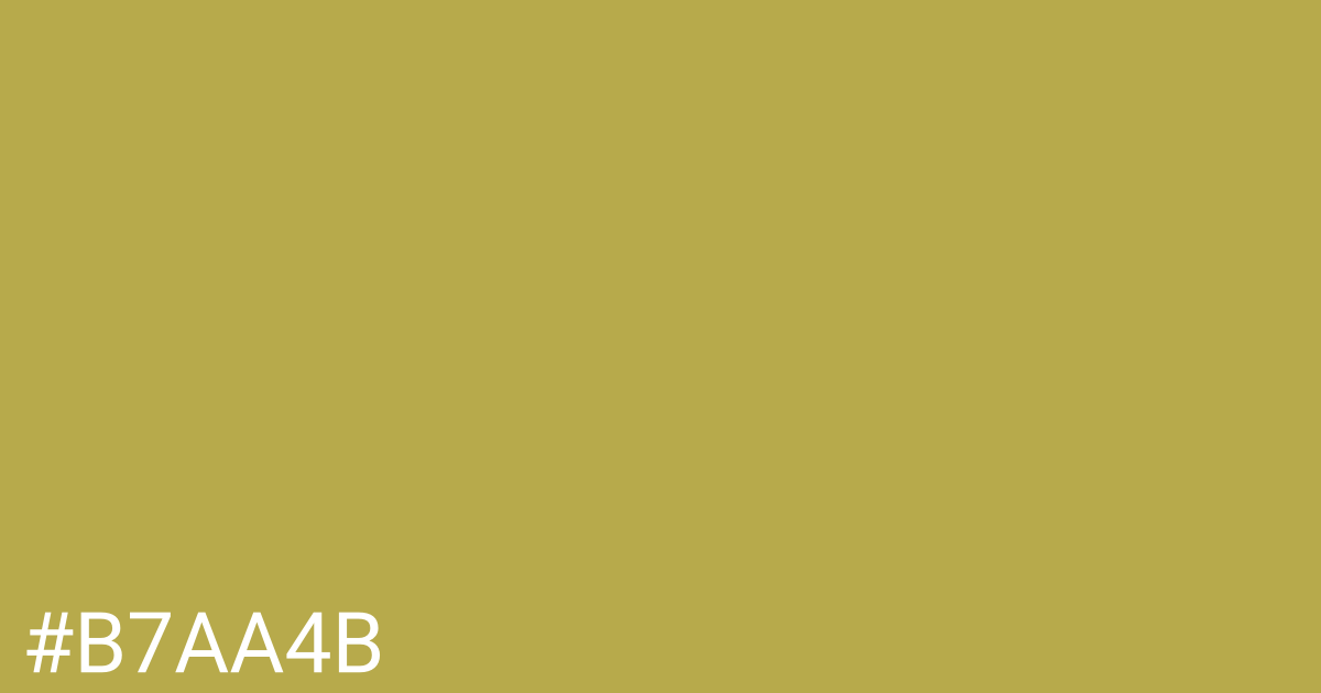 Hex color #b7aa4b graphic