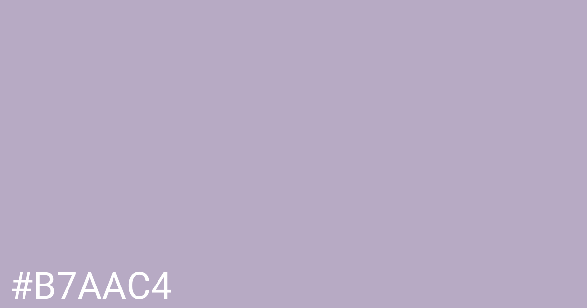 Hex color #b7aac4 graphic