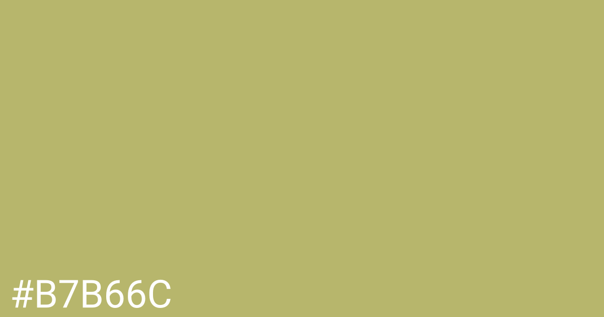 Hex color #b7b66c graphic