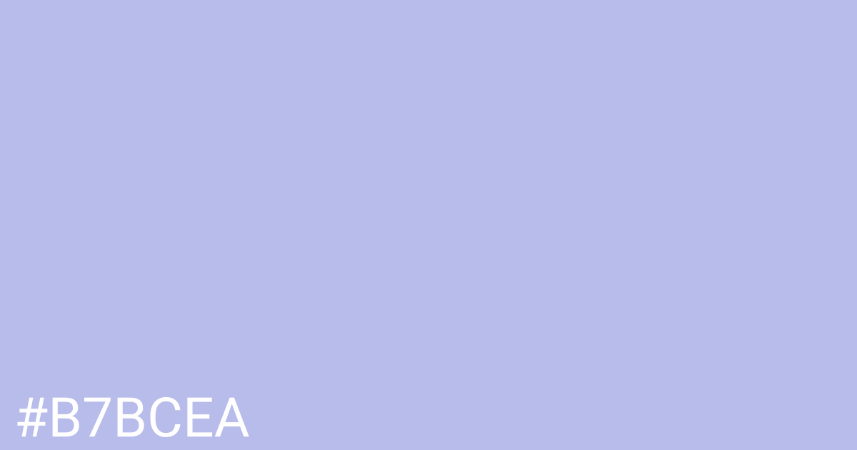 Hex color #b7bcea graphic
