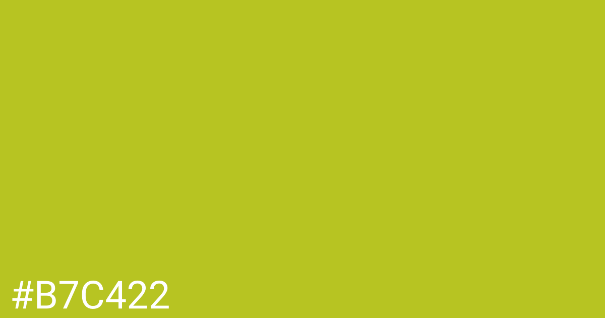 Hex color #b7c422 graphic