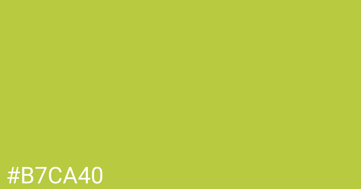 Hex color #b7ca40 graphic